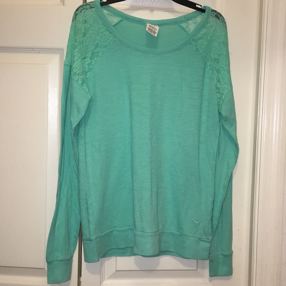 Pink Long sleeve lace shirt